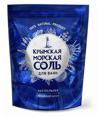 Соль для ванн "Крымская" морская натуральная 1.1 кг