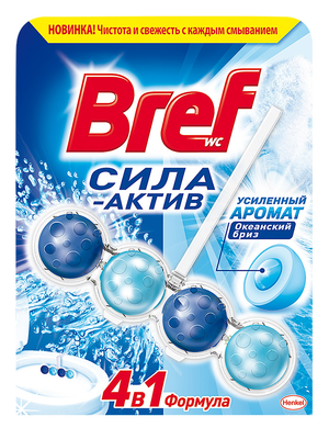 Средство чистящее BREF "Сила-актив" океанский бриз для унитаза 50 г