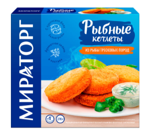 Котлеты рыбные из фарша тресковых пород 270г