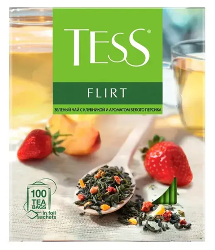 Чай Зеленый Tess Flirt 100 Пакетиков