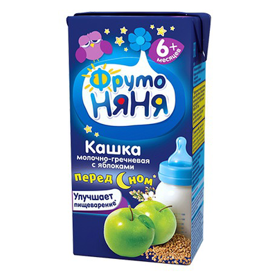 Каша ФрутоНяня Молочная Гречка Яблоко 200мл