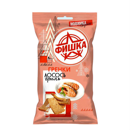 Сухарики ФИШКА "Лосось гриль" 120г.