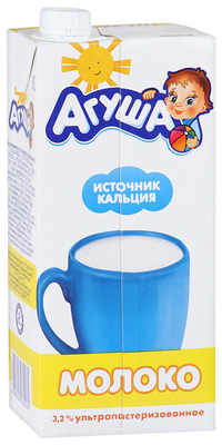 Агуша молоко ультрапастеризованное с 3 лет 3.2% 925г