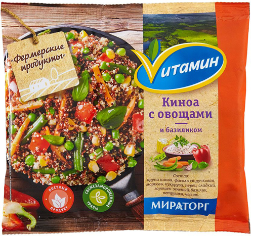 Киноа с овощами и базиликом смесь МИРАТОРГ 400г