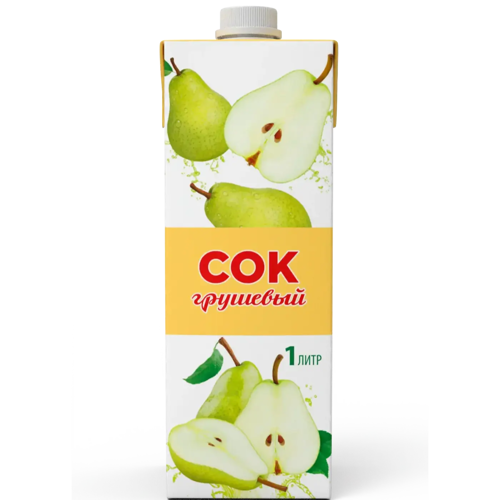 Сок грушевый с мякотью 1л