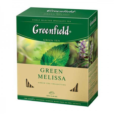 Чай Зеленый Greenfield Melissa 100 Пакетиков