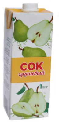 Сок грушевый с мякотью 1л