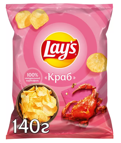 Чипсы LAY'S "Краб" картофельные 140 г