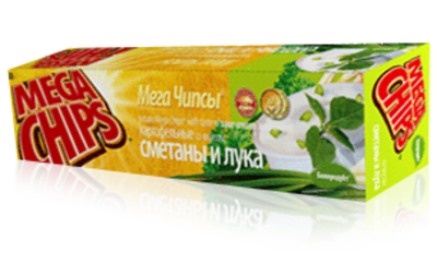 Чипсы MEGA CHIPS сметана и лук 100 г