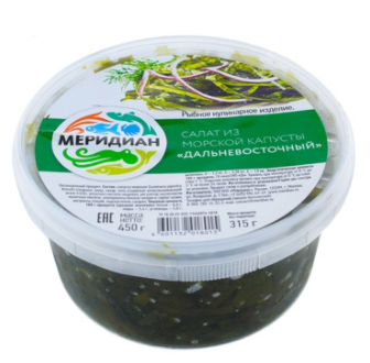 Салат из Морской Капусты Меридиан Дальневосточный 450г