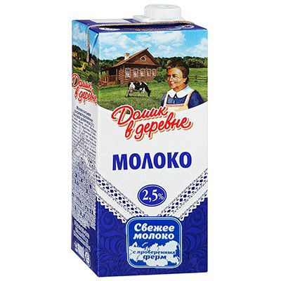 Молоко ультрапастеризованное Домик в деревне 2.5% 950г